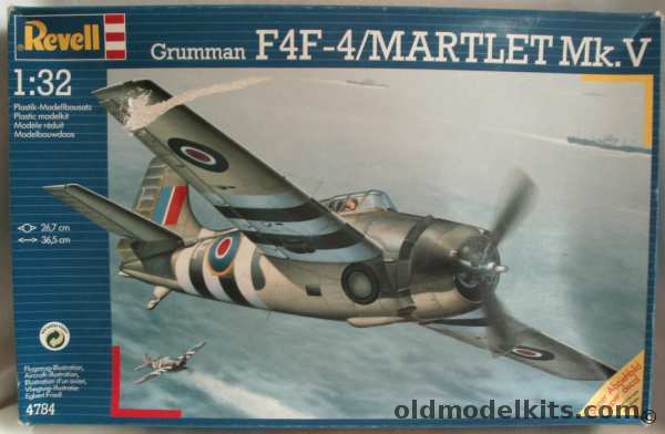 Revell 1/32 Grumman Martlet Mk V / FM-1 (F4F Wildcat) Royal Navy or USS Core, 4784 plastic model kit